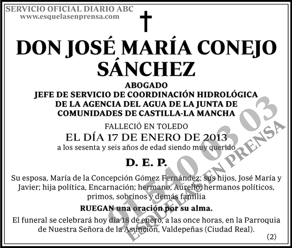 José María Conejo Sánchez